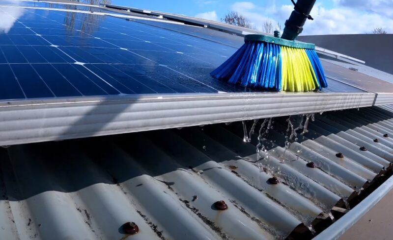 What is effective way to clean solar panel