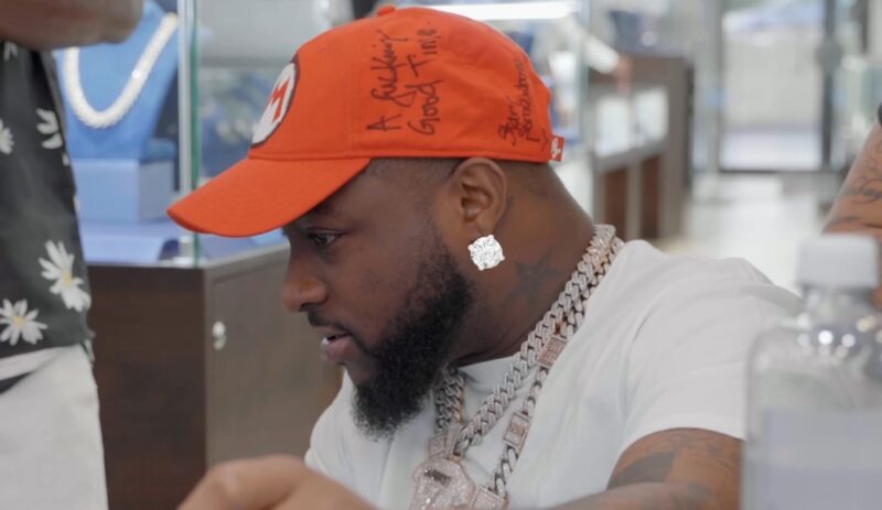 Davido in a shopping mall