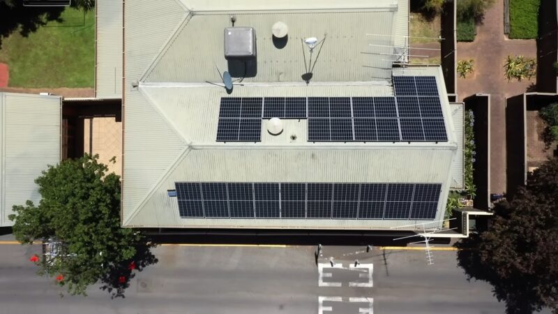solar panels on a residential roof